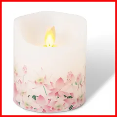 【人気商品】ろうそく (蓮) LED 電池式 キャンドル 揺らぐ炎【葬祭プロ推奨】 LEDロウソク 仏壇 福正堂