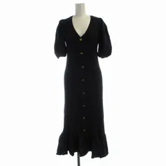 ザラ ZARA ニットワンピース マキシ ロング 半袖 USAS 紺 ネイビー 3519001401 /RO