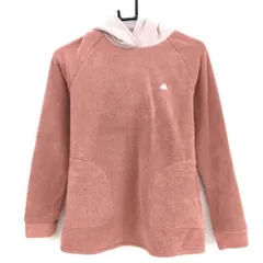 【超美品】アディダス フード付フリースパーカー ピンク×ベージュ フード切替  レディース L ゴルフウェア 2023年モデル adidas