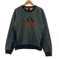 adidas アディダス 裏起毛 ロゴプリントスウェット sizeM/グレー