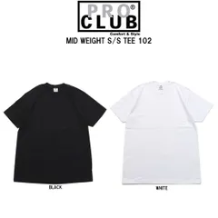 PRO CLUB(プロクラブ)Tシャツ 半袖 クルーネック 無地 コンフォート 5.8オンス 中厚手 コットン カジュアル シンプル メンズ MID WEIGHT 102