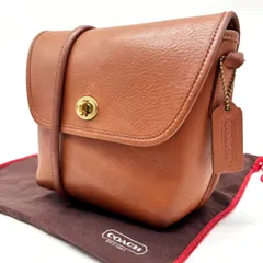 【良品】 OLDCOACH all  brown leather shoulder bag turn lock unisex コーチ　ショルダーバッグ