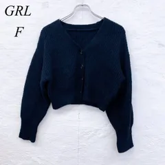 e5939 【グレイル】 カーディガン F 毛玉あり・全体的に毛羽立ちあり・胸元や肩付近に引っかかり箇所あり・ゆったりシルエットが魅力のシンプル黒ニット