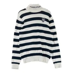 サイズ：4 PEARLY GATES パーリーゲイツ  タートルネックニットセーター ボーダー柄 ホワイト系 [240101561585] ゴルフウェア メンズ ストスト