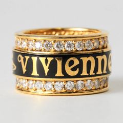 Vivienne Westwood 三連リング TFTL エナメル ブラック - メルカリ