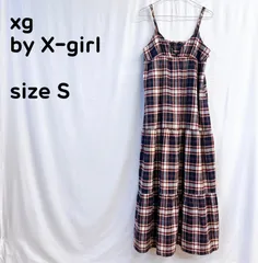 ［エックスジーバイエックスガール］チェック柄 キャミワンピース 裏地付 日本製