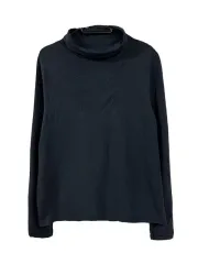 L JPN タートルネック オーバーサイズ 長袖Tシャツ ブラック
