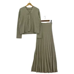 Mila Owen ミラオーウェン リブニット カーディガン ロングスカートセットアップ (スカート) size1/ベージュ