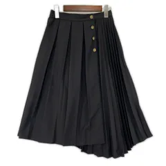 axes femme アクシーズファム プリーツ アシンメトリースカート sizeM/ブラック