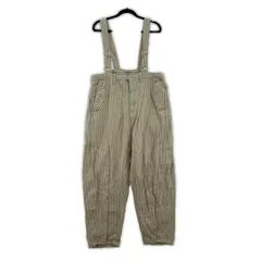 niko and... ニコアンド ストライプサロペット sizeL/アイボリー