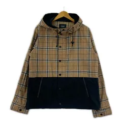 BEAMS HEART ビームスハート チェック切替 フードジャケット sizeM/ライトブラウン×ブラック