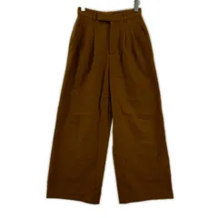 green label relaxing グリーンレーベルリラクシング ウール混 ワイドパンツ size36/ライトブラウン