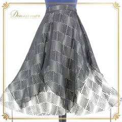 社交ダンス 衣装 スタンダード スカート レッスンウェア 女性用 レディース オールシーズン 黒 ブラック系 水玉 ドット 白 ホワイト系 ポリエステル キュプラ 伸縮性 マルチドット デザイン 講習用 ダンス衣装 おしゃれ フェミニン 大人向け カジュアル