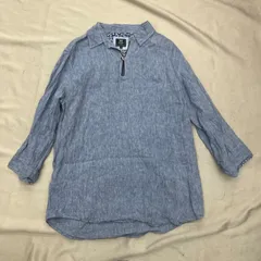 BEAMS  HEART  ビームスハート　七分袖シャツ　青　ブルー　XL