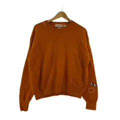 UNIQLO ユニクロ ANYA HINDMARCH アニヤ ハインドマーチ 刺繍 クルーネックニット sizeXL/オレンジ
