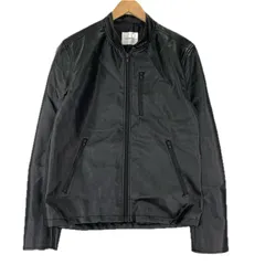 THE SHOP TK ザ ショップ ティーケー フェイクレザージャケット sizeM/ブラック
