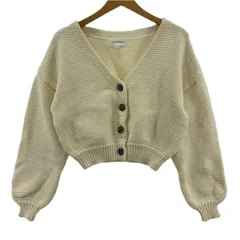 JILLSTUART ジルスチュアート Vネックカーディガン sizeFR/アイボリー