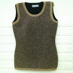 イヴサンローラン ベロア タンクトップ Yves Saint Laurent フランス製 ベロア タンクトップ 【DEAD STOCK