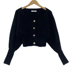 snidel スナイデル クロップドカーディガン size1/ブラック