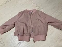 ペアマノン　90cm  くすみピンク色ジャケット　フリル付き