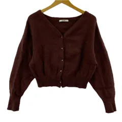 snidel スナイデル Vネック クロップドカーディガン sizeONE SIZE/ブラウン
