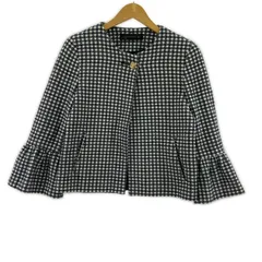 ZARAWOMAN ザラウーマン キャンディースリーブ チェックジャケット sizeEUR S/ブラック系
