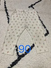 【美品】ユニクロ　80cm 花柄レギンス(カーディガンおまけあり)