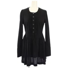 バーバリーブラックレーベル BURBERRY BLACK LABEL カットソー チュニック 長袖 38 黒 FAE72-976-09 /TK