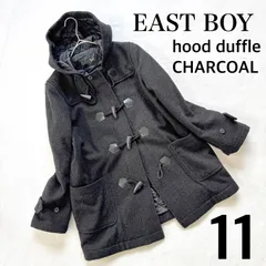 極美品・11号✨イーストボーイ ダッフルコート ウール キルティング チャコールグレー 大きいサイズ