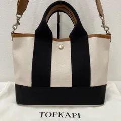 5803　Breath TOPKAPI　トプカピ　2way　ショルダーバッグ　ハンドバッグ　トートバッグ　スコッチグレイン　ネオレザー　ブラック　黒　キャメル　ライトベージュ　オフホワイト　レディース