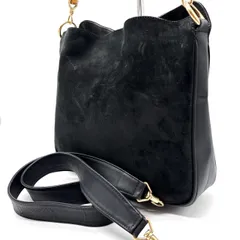 【良品】 GUCCI グッチ 2way ショルダーバッグ ブラック 黒 ヴィンテージ vintage スウェード バンブー レディース ユニセックス 男女