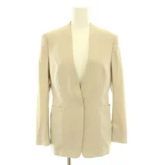 23区 オンワード樫山 22SS ノーカラージャケット アウター 34 S グレージュ /YT