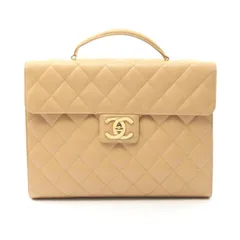 シャネル CHANEL ブリーフケース マトラッセ ベージュ レザー カーフ（牛革） マトラッセ ビジネスバッグ レディース Used Bのサムネイル