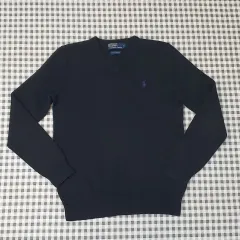 ポロラルフローレン ラムウール100 Vネック ニット メンズ95サイズ