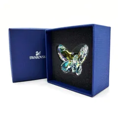 【良品】 SWAROVSKI スワロフスキー バタフライモチーフ クリスタルストーン 置物 オブジェ ユニセックス 男女兼用 メンズ レディース