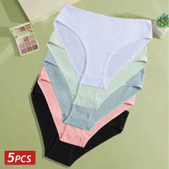 レディース パンツ ショーツ コットン 下着 5枚セット リブ 快適 フィット 柔らかい MMP_4