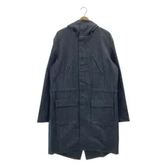 【美品】  RAF SIMONS / ラフシモンズ | 2016SS | Parka with back patch isolated hero バックプリント デニム モッズコート | 46 | ダークネイビー | メンズ
