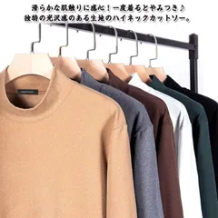タートルネック カットソー tシャツ ロンT 長袖 メンズ ハイネック トップス インナー 細身 おしゃれ 無地 秋服 大きいサイズ 春秋 冬 ビジネス 通勤 レイヤード 重ね着 伸縮性 暖かい 極暖#dongdong12460