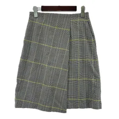 Rope ロペ グレンチェック フレアスカート size38/ブラック×ホワイト×イエロー