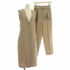 グリーンレーベルリラクシング ユナイテッドアローズ green label relaxing 22SS ジプシーサップ セットアップ ノースリーブ コート パンツ ベージュ 38 /☆G