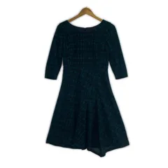 COUP DE CHANCE クードシャンス ワンピース size34/ブラック×グリーン