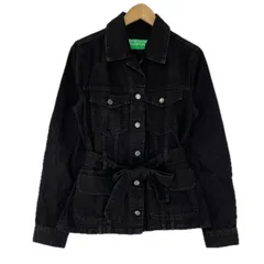 UNITED COLORS OF BENETTON ユナイテッドカラーズオブベネトン ベルテッド デニムジャケット sizeS/CH/ブラック