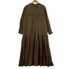 URBAN RESEARCH ROSSO アーバンリサーチロッソ バンドカラー フレアワンピース size38/ブラウン