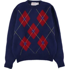 古着 80年代 マックレガー McGREGOR アーガイル柄 ウールニットセーター USA製 メンズL相当 ヴィンテージ/eaa593057