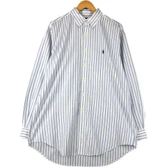 古着 ラルフローレン Ralph Lauren YARMOUTH 長袖 ボタンダウンストライプシャツ メンズL相当/eaa600579