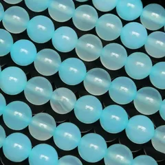 シーブルーカルセドニー 丸玉 6mm【1連販売】 / 3-28 KA6M-X