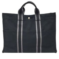 HERMES ブラック トートバッグ フールトゥMM aq12920 - メルカリ