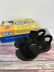 【新品】SKECHERS スケッチャーズ サンダル Slip-ins 25cm ブラック ULTRA FLEX 3.0 SUMMERVILLE