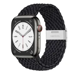 【在庫セール】コンパチブル Apple Watch バンド ブレイデッドソロループ 伸縮バンド ナイロン素材 無段階調整 快適で通気性 のスポーツベルトアップルウォッチシリーズ 10 9 8 7 6 5 4 SE Ultraに対応 (49mm/46mm/45m