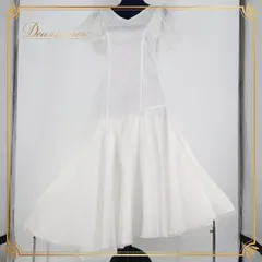 フラダンス 衣装 ワンピース ドレス ホワイト系 マカマカ シンプル MakaMaka フラ ダンス 光沢 アシンメトリー 綺麗系 真っ白 ハワイアン アロハ 高級感 爽やか 明るい オーガンジー フリル レディース